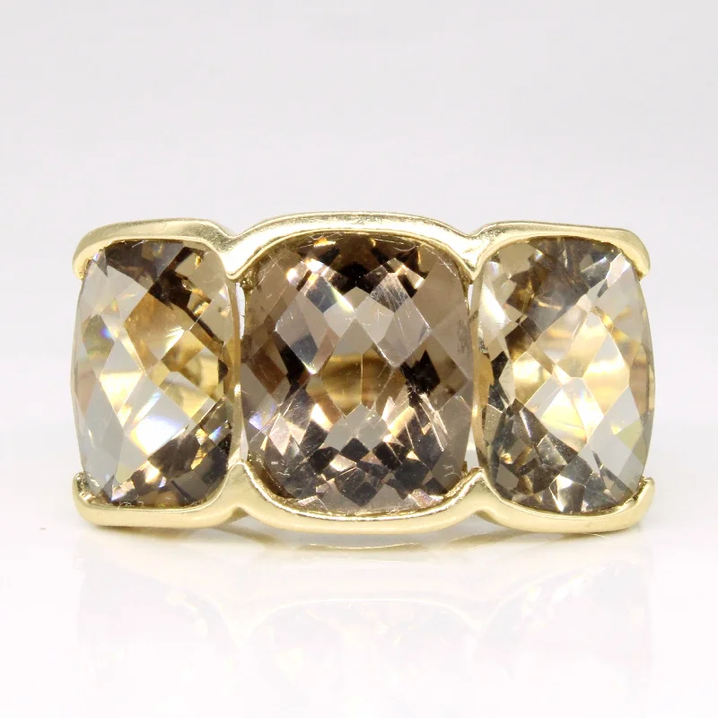 Handmade Pearl Jewelry For Timeless Elegance Smokey Quartz Cocktail Ring | 11.00ctw | SZ 8.75 | Handmade Pearl Jewelry For Timeless Elegance Smokey Quartz Cocktail Ring | 11.00ctw | SZ 8.75 |