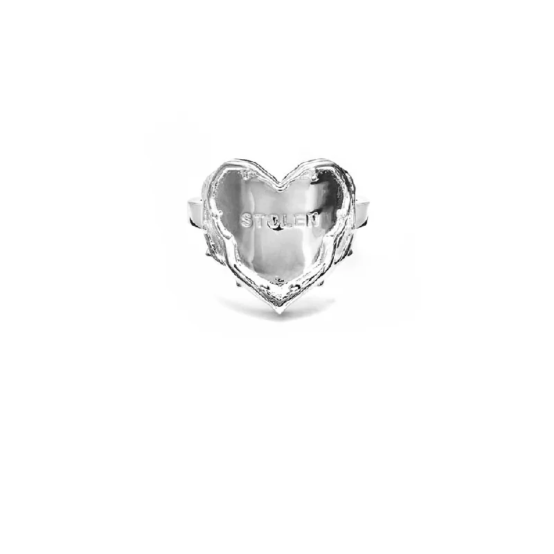Personalized Jewelry At Special Discount Rates Stolen Girlfriends Club Thorned Heart Ring- Sterling Silver Personalized Jewelry At Special Discount Rates Stolen Girlfriends Club Thorned Heart Ring- Sterling Silver