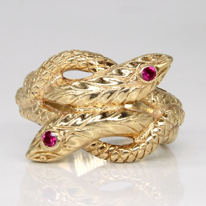 Jewelry Sale Bonanza – Grab Your Sparkle Now Synthetic Ruby Snake Ring | 0.05ctw | SZ 7.75 | Jewelry Sale Bonanza – Grab Your Sparkle Now Synthetic Ruby Snake Ring | 0.05ctw | SZ 7.75 |