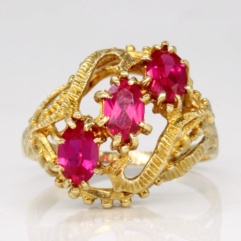 Trending Jewelry Now At Unbeatable Prices Synthetic Ruby Waterfall Ring | 1.35ctw | SZ 9.5 | Trending Jewelry Now At Unbeatable Prices Synthetic Ruby Waterfall Ring | 1.35ctw | SZ 9.5 |