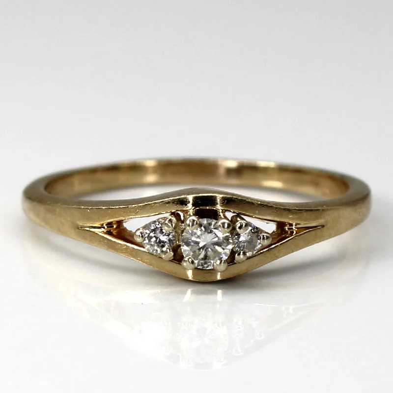 High-End Jewelry, Now More Affordable Than Ever Three Stone Diamond Ring | 0.12ctw | SZ 7.5 | High-End Jewelry, Now More Affordable Than Ever Three Stone Diamond Ring | 0.12ctw | SZ 7.5 |