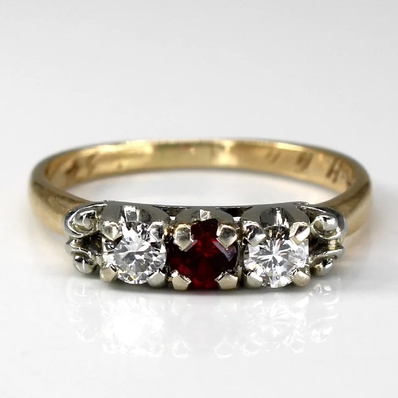 Shop Stylish Jewelry Now And Save Big Three Stone Diamond & Ruby Ring | 0.38ct | 0.22ctw | SZ 9.5 | Shop Stylish Jewelry Now And Save Big Three Stone Diamond & Ruby Ring | 0.38ct | 0.22ctw | SZ 9.5 |