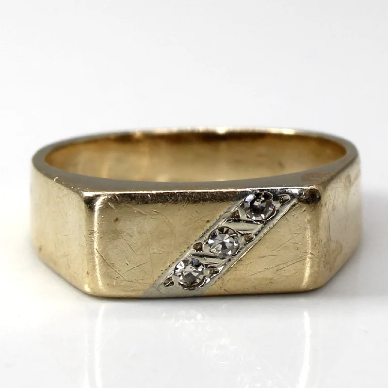 Bestselling Jewelry At Special Promotional Rates Three Stone Diamond Signet Ring | 0.07ctw | SZ 7.75 | Bestselling Jewelry At Special Promotional Rates Three Stone Diamond Signet Ring | 0.07ctw | SZ 7.75 |