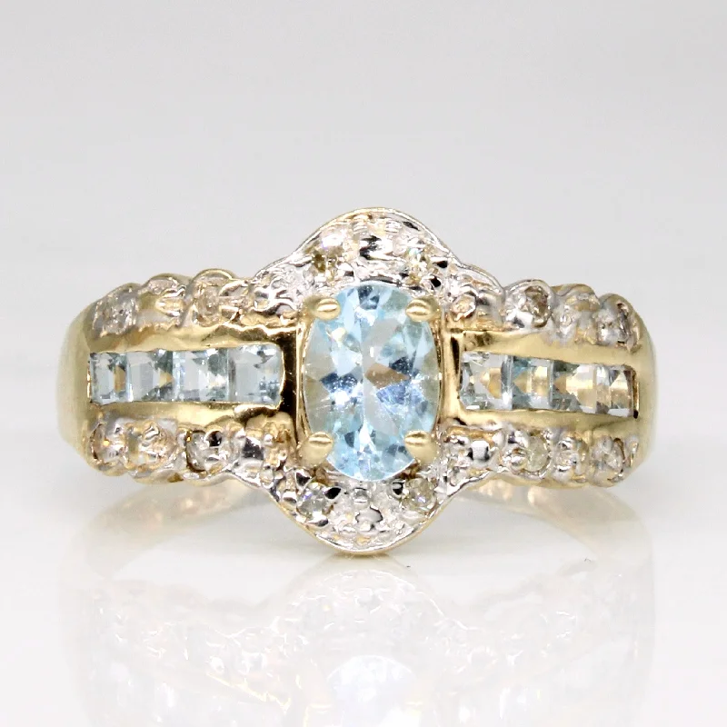 Trendy And Classic Jewelry Now At Reduced Prices Topaz & Diamond Cocktail Ring | 0.86ctw, 0.06ctw | SZ 7 | Trendy And Classic Jewelry Now At Reduced Prices Topaz & Diamond Cocktail Ring | 0.86ctw, 0.06ctw | SZ 7 |