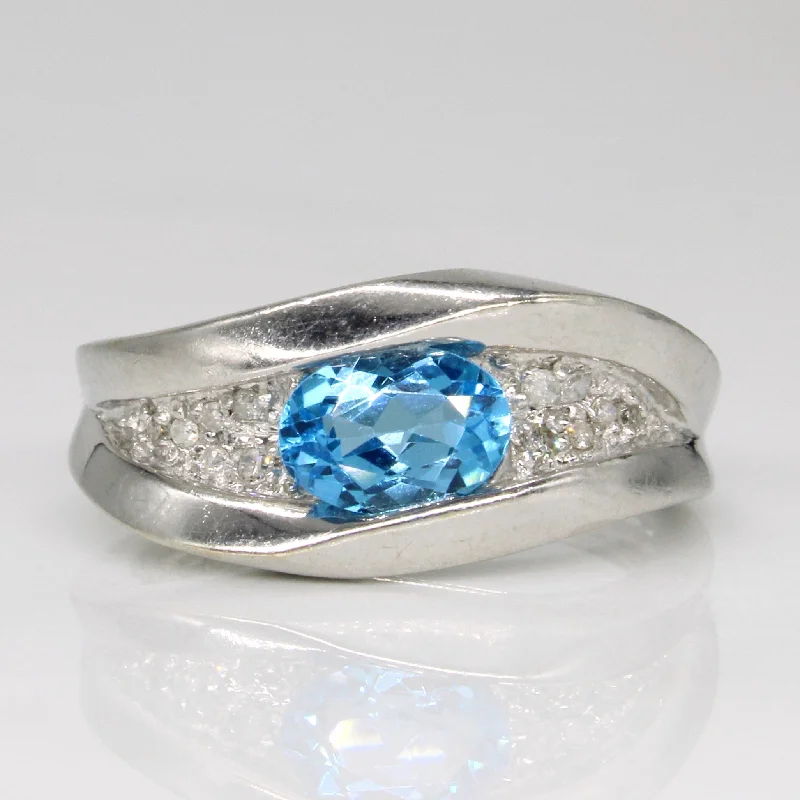 Exclusive Online Jewelry Sale – Don't Wait Topaz & Diamond Ring | 0.90ct, 0.06ctw | SZ 5.75 | Exclusive Online Jewelry Sale – Don't Wait Topaz & Diamond Ring | 0.90ct, 0.06ctw | SZ 5.75 |