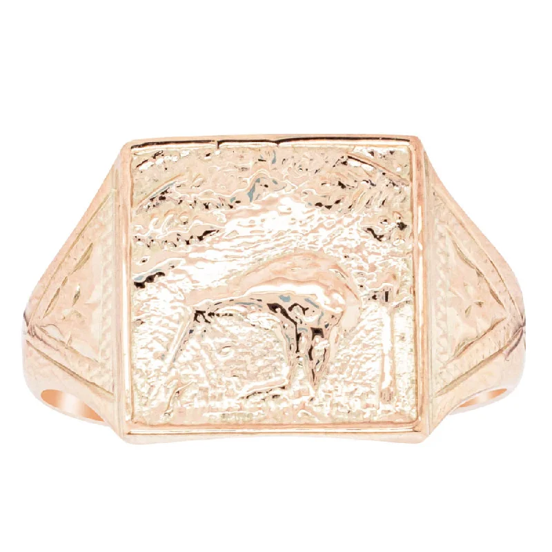 Limited-Stock Jewelry Sale – Once It's Gone, It's Gone Vintage 9ct Rose Gold Kiwi Signet Ring Limited-Stock Jewelry Sale – Once It's Gone, It's Gone Vintage 9ct Rose Gold Kiwi Signet Ring