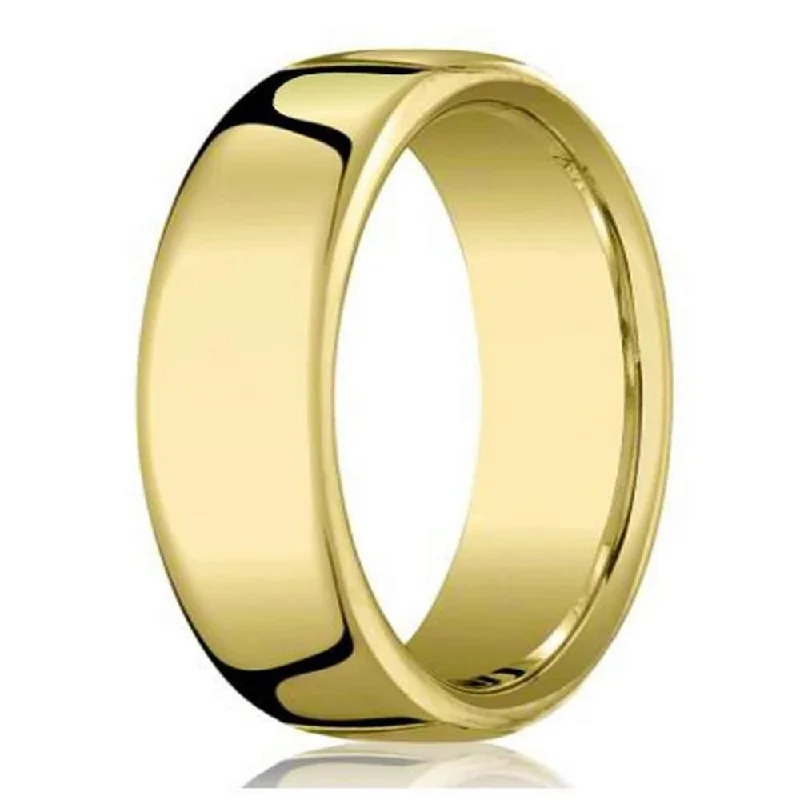 Your Perfect Accessory At The Perfect Price Men's 10K Yellow Gold Designer Heavy Comfort Fit Wedding Band | 7.5mm Your Perfect Accessory At The Perfect Price Men's 10K Yellow Gold Designer Heavy Comfort Fit Wedding Band | 7.5mm
