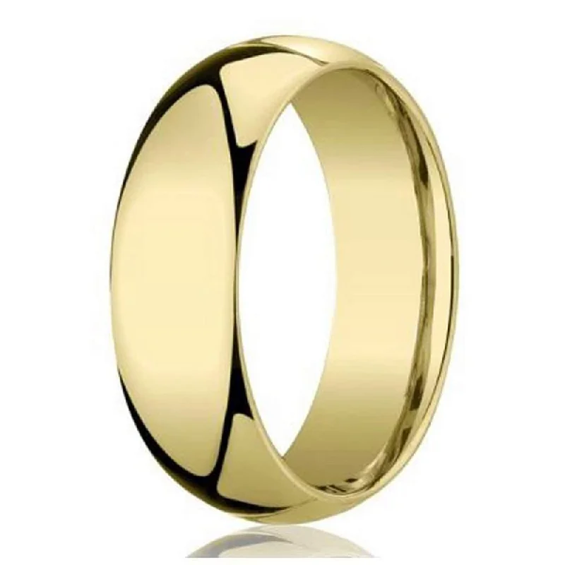 Unique Jewelry Designs Now At Discounted Rates Designer 7 mm Domed Comfort-fit 10K Yellow Gold Wedding Band Unique Jewelry Designs Now At Discounted Rates Designer 7 mm Domed Comfort-fit 10K Yellow Gold Wedding Band