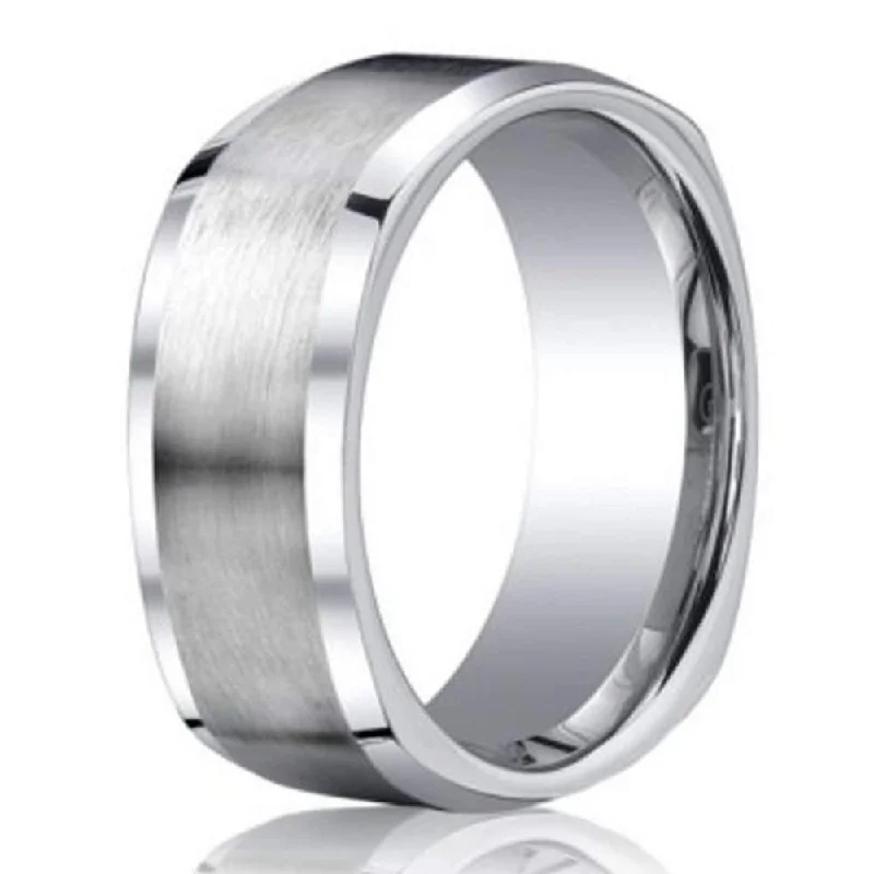 Bohemian-Inspired Jewelry For Free-Spirited Fashion Designer Men's Cobalt Chrome Wedding Ring | 9mm
