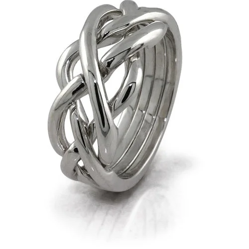 Fashion-Forward Geometric Jewelry For Contemporary Style Retired Mens 4 band STERLING SILVER Puzzle Ring 4WSM Fashion-Forward Geometric Jewelry For Contemporary Style Retired Mens 4 band STERLING SILVER Puzzle Ring 4WSM