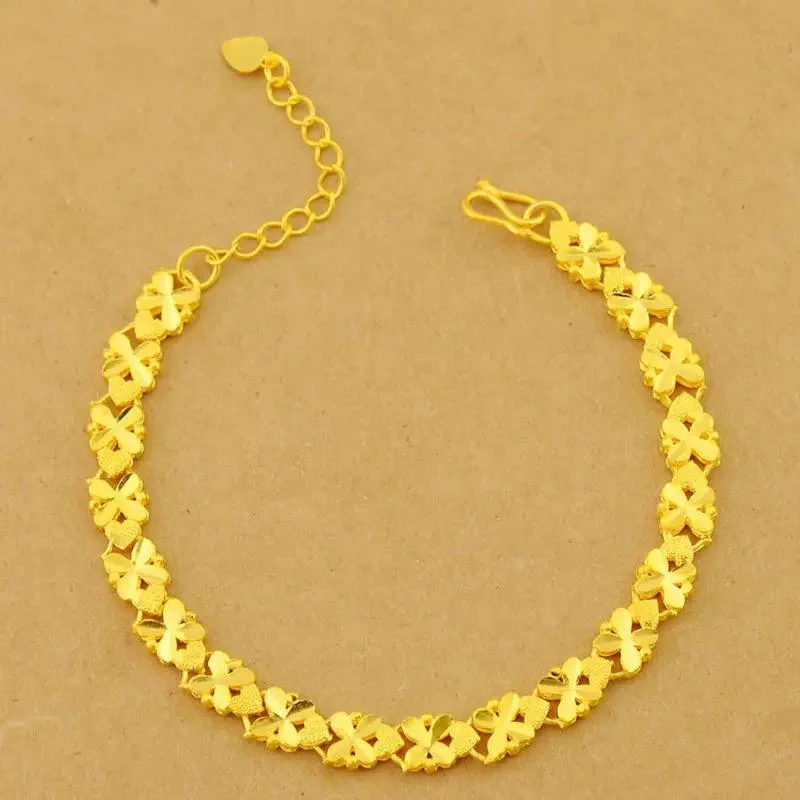 Luxury Jewelry At Unbeatable Discounts Bracelet Jewelry Brass Gold Plated Lucky Bracelet Model-04