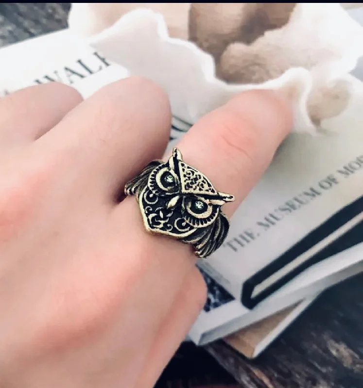 Gorgeous Jewelry, Limited-Time Savings Fashion Men's Retro Owl Animal Ring Suitable for Party High-quality European and American Personality Jewelry Gorgeous Jewelry, Limited-Time Savings Fashion Men's Retro Owl Animal Ring Suitable for Party High-quality European and American Personality Jewelry