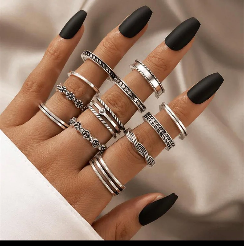 Big Discounts On Elegant Jewelry Collections Boho Rings Set Vintage Rhinestones Statement Fashion Festive Jewelry Individual Crown Rings Big Discounts On Elegant Jewelry Collections Boho Rings Set Vintage Rhinestones Statement Fashion Festive Jewelry Individual Crown Rings