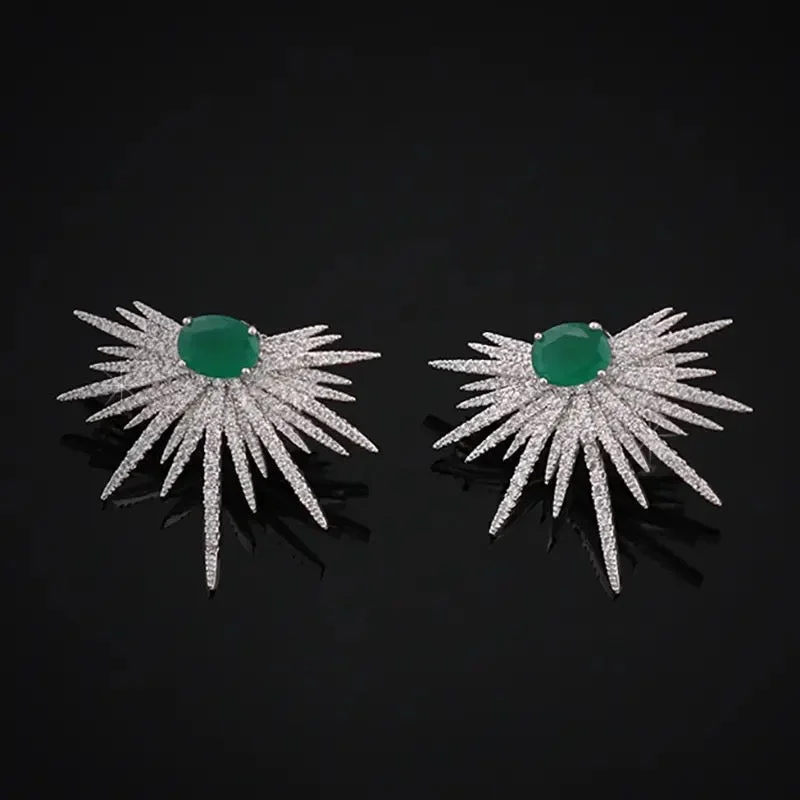 The Perfect Accessory For Less – Jewelry Sale Live Silver Color Big Plant Luxury Stud Earrings with Bling Zircon Stone for Women Fashion Jewelry Korean Earrings The Perfect Accessory For Less – Jewelry Sale Live Silver Color Big Plant Luxury Stud Earrings with Bling Zircon Stone for Women Fashion Jewelry Korean Earrings
