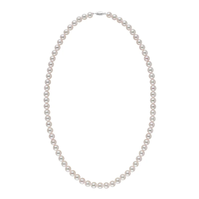 Best Jewelry Sale Prices – Limited-Time Offer 5.5-6.0 mm 18 Inch AAA White Akoya Pearl Necklace