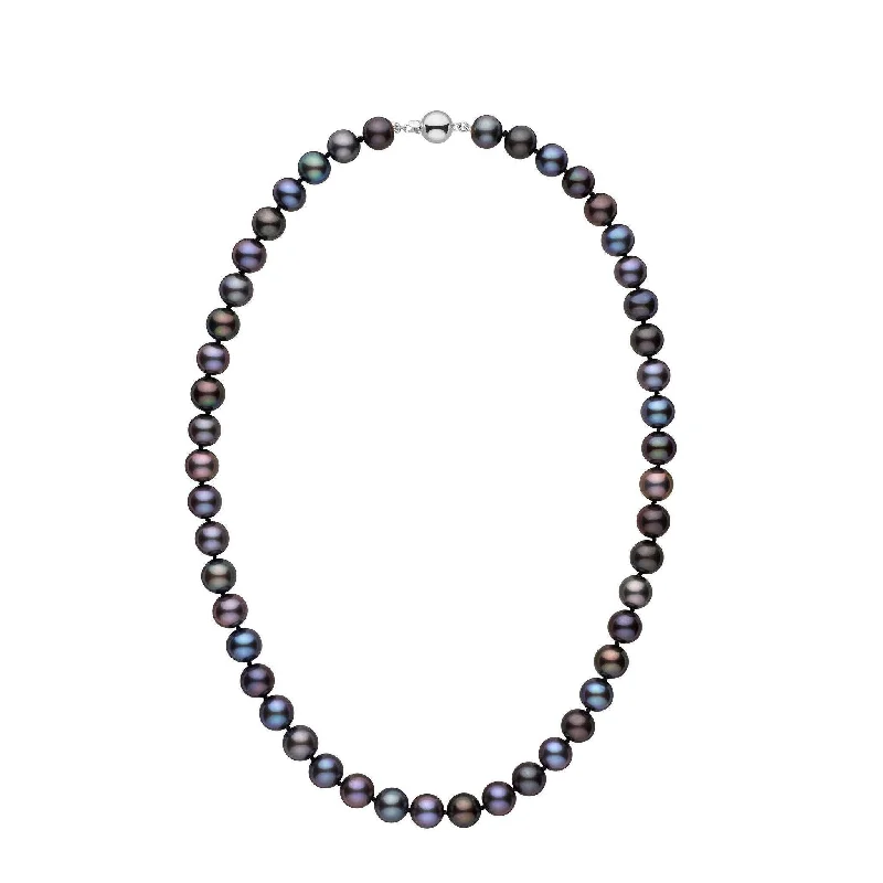 Affordable Glamour – Premium Jewelry At Special Prices 8.5-9.0 mm 18 Inch AA+ Black Freshwater Pearl Necklace
