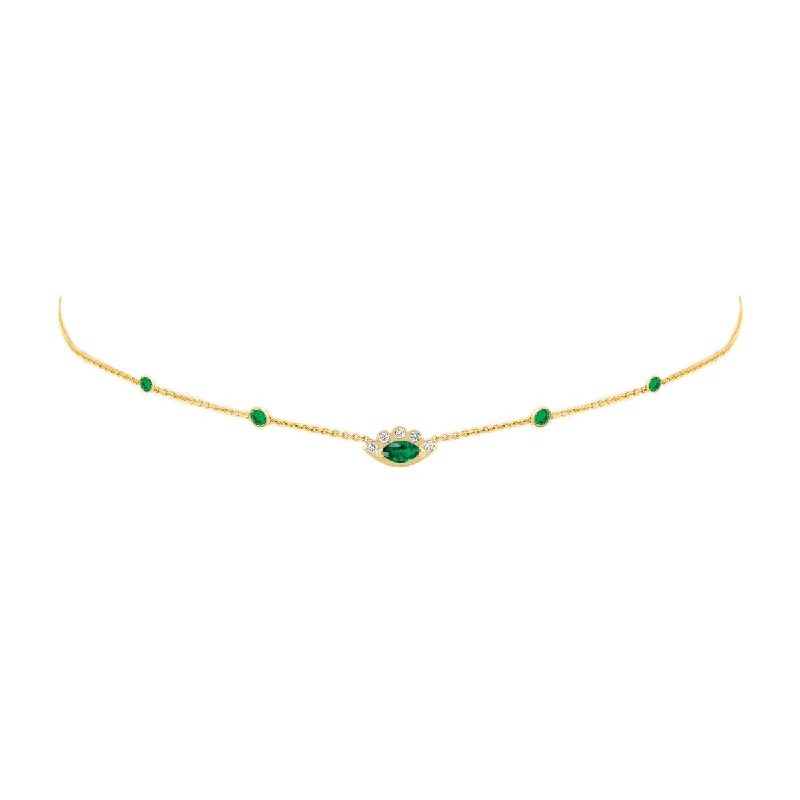 Trending Jewelry Styles Now At Limited-Time Discounts 5 Emerald Orbit Bezel Choker with Angel Eye Emerald Center Trending Jewelry Styles Now At Limited-Time Discounts 5 Emerald Orbit Bezel Choker with Angel Eye Emerald Center
