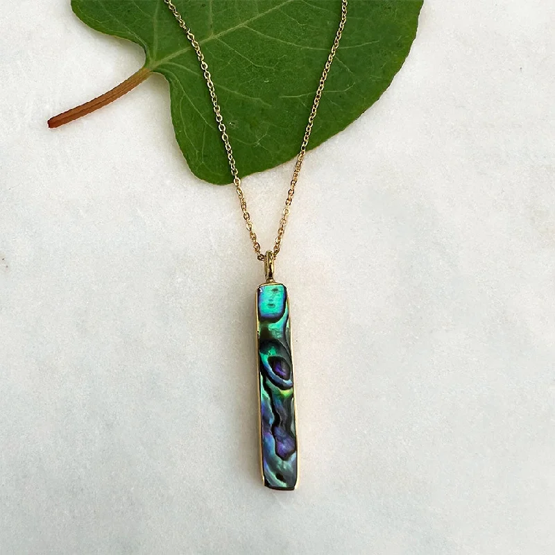Elegant Jewelry At Unbeatable Prices – Shop Today Abalone Bar Necklace - Brass, Indonesia Elegant Jewelry At Unbeatable Prices – Shop Today Abalone Bar Necklace - Brass, Indonesia