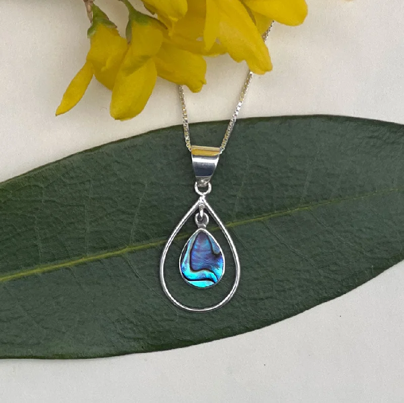 Seasonal Jewelry Deals – Elevate Your Style Abalone Double Teardrop Necklace - Sterling Silver, Indonesia Seasonal Jewelry Deals – Elevate Your Style Abalone Double Teardrop Necklace - Sterling Silver, Indonesia