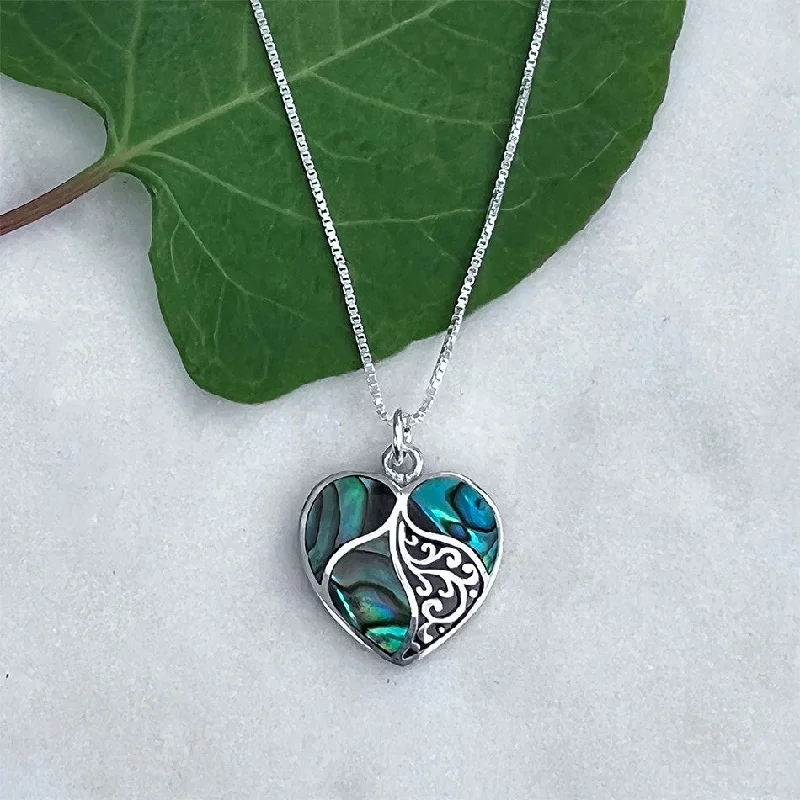 Stunning Jewelry At A Fraction Of The Price Abalone Heart Necklace, Indonesia