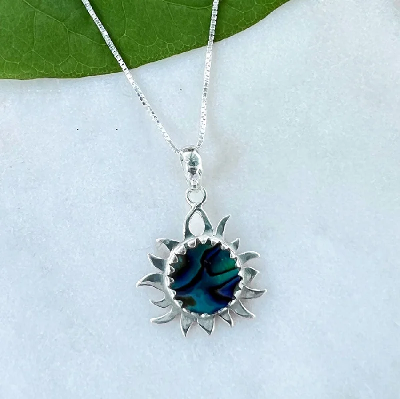 Your Perfect Accessory At The Perfect Price Abalone Sun Necklace - Sterling Silver, Indonesia Your Perfect Accessory At The Perfect Price Abalone Sun Necklace - Sterling Silver, Indonesia