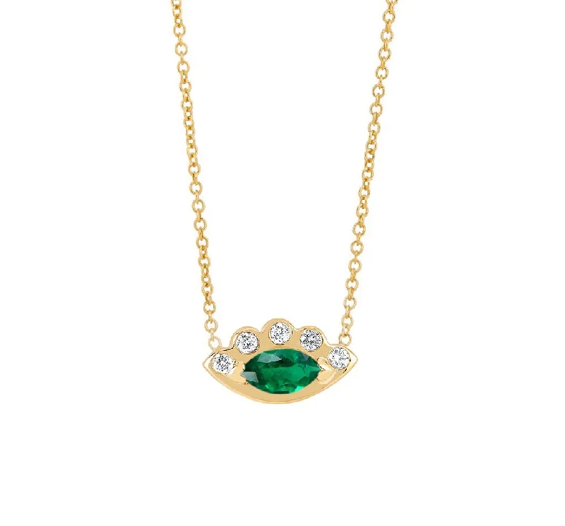 Elegant Jewelry, Exclusive Prices – Shop Now Angel Eye Emerald Necklace