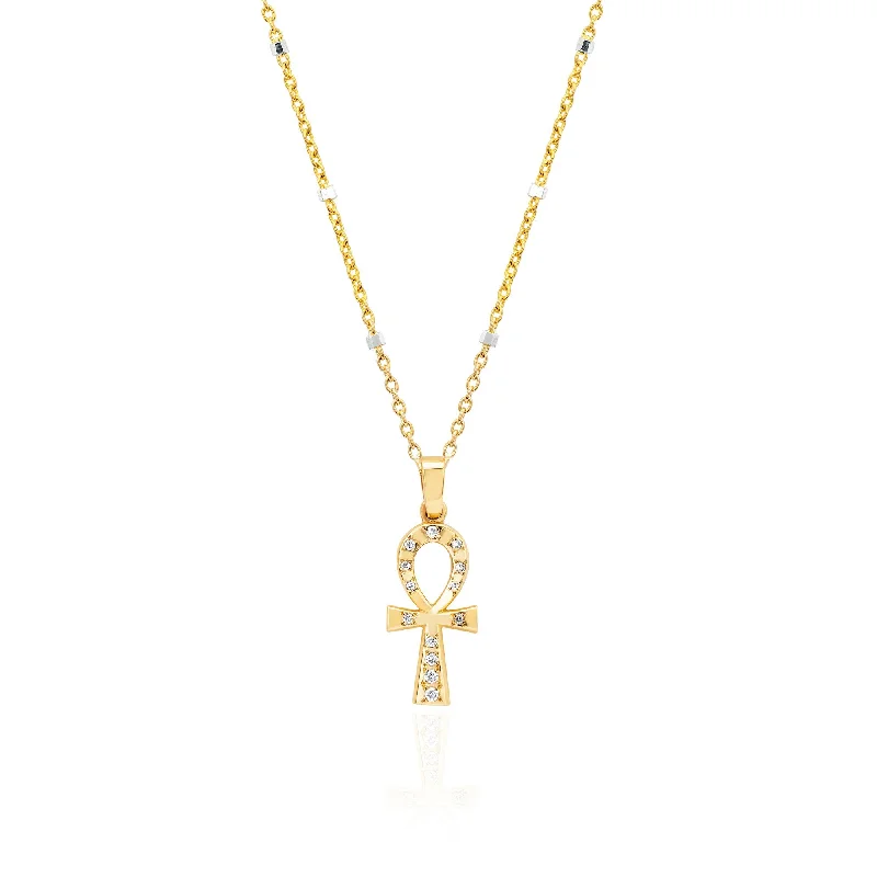 Sparkle For Less – Shop Jewelry Deals Now Diamond Eternal Ankh Cross Necklace