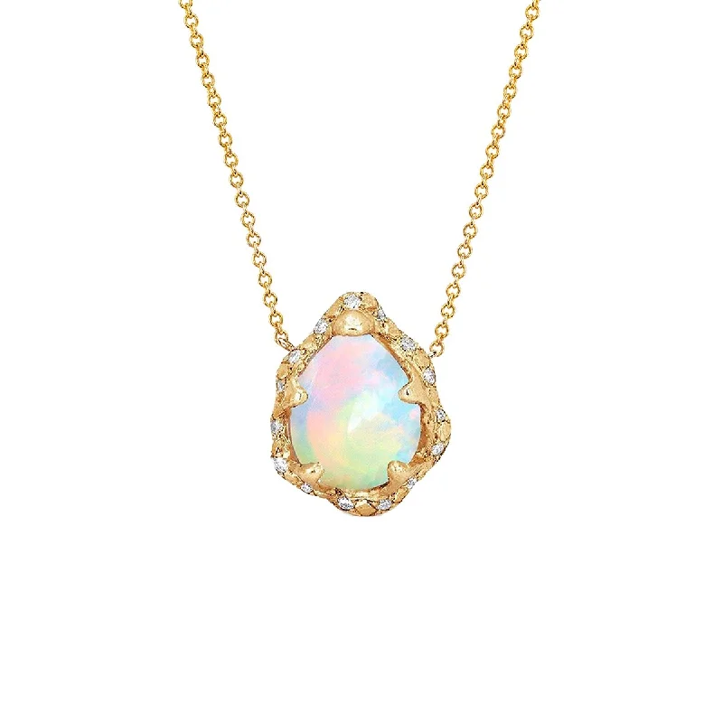 Once-A-Year Jewelry Sale – Grab Your Favorites Now Baby Queen Water Drop White Opal Necklace with Sprinkled Diamonds Once-A-Year Jewelry Sale – Grab Your Favorites Now Baby Queen Water Drop White Opal Necklace with Sprinkled Diamonds