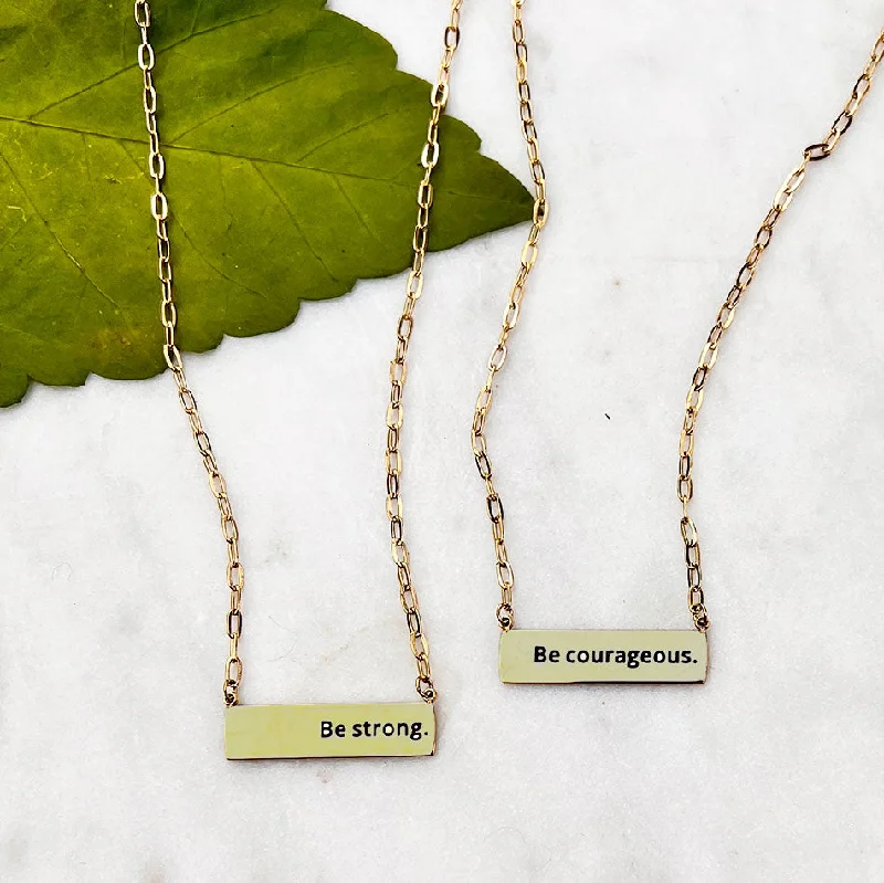 Limited-Time Offer On Premium Jewelry Collections Be Courageous/Strong Double Sided Necklace, China