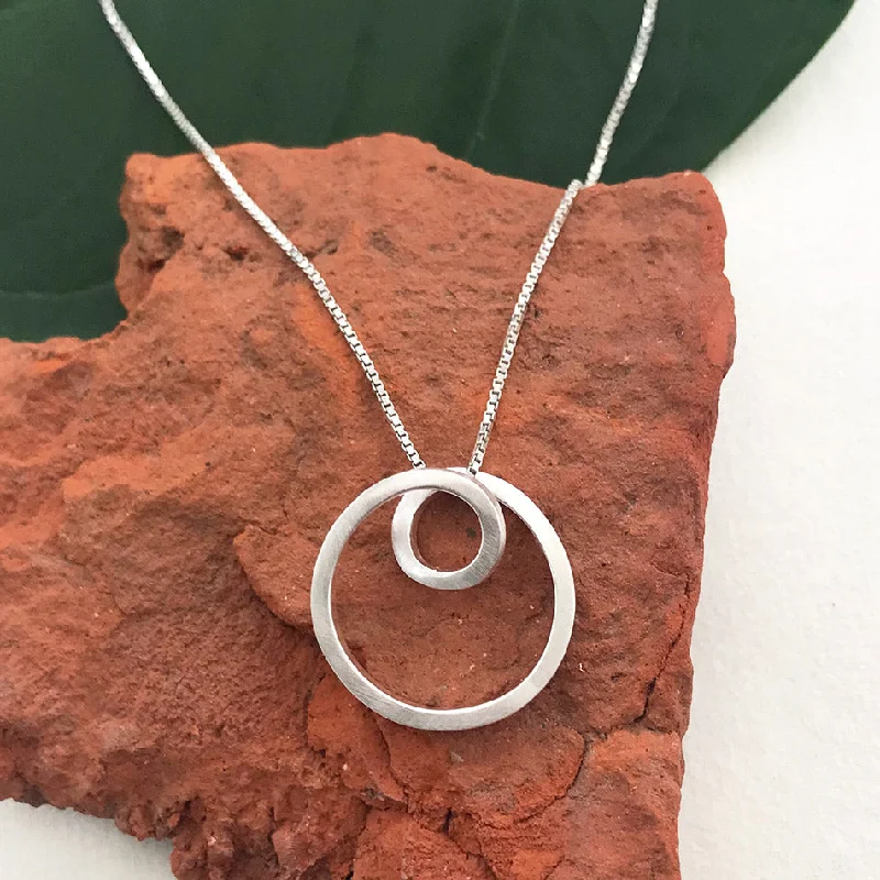 Jewelry Sale Bonanza – Grab Your Sparkle Now Circle In Circle Necklace - Sterling Silver, Indonesia