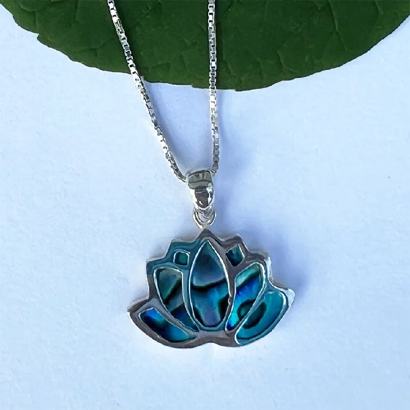 Dazzle In Elegance With Our Biggest Jewelry Sale Lotus Abalone Inlay Necklace - Sterling Silver, Indonesia Dazzle In Elegance With Our Biggest Jewelry Sale Lotus Abalone Inlay Necklace - Sterling Silver, Indonesia