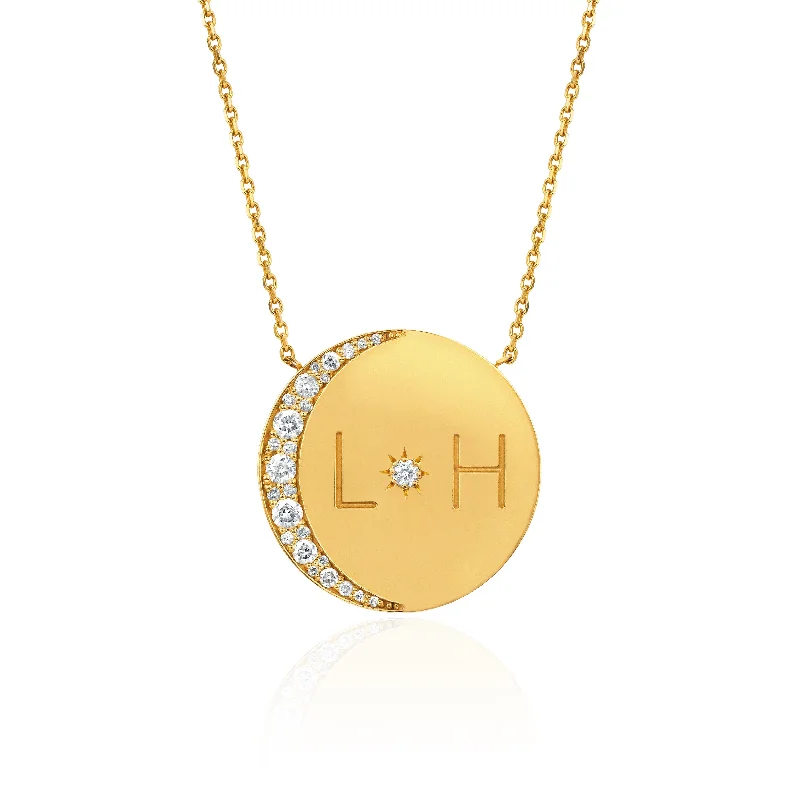 Exclusive Online Discounts On Stylish Jewelry Custom Classic "Love You To The Moon and Back" Necklace with Diamonds Exclusive Online Discounts On Stylish Jewelry Custom Classic "Love You To The Moon and Back" Necklace with Diamonds
