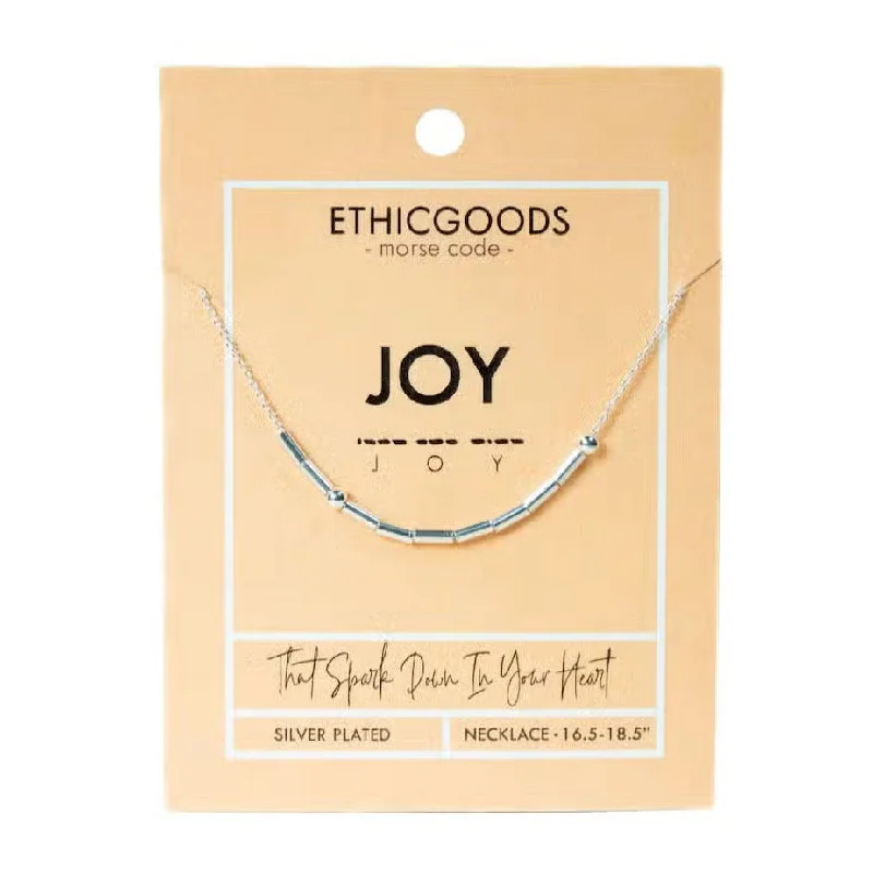 Holiday Jewelry Sale – Perfect Gifts At Great Prices Morse Code "Joy" Necklace - Sterling Silver, Thailand Holiday Jewelry Sale – Perfect Gifts At Great Prices Morse Code "Joy" Necklace - Sterling Silver, Thailand