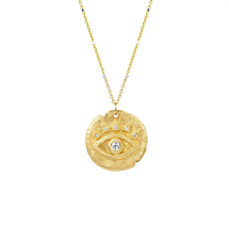 Final Call For Exquisite Jewelry At Reduced Rates Diamond Baby Eye of Protection Coin Pendant Final Call For Exquisite Jewelry At Reduced Rates Diamond Baby Eye of Protection Coin Pendant