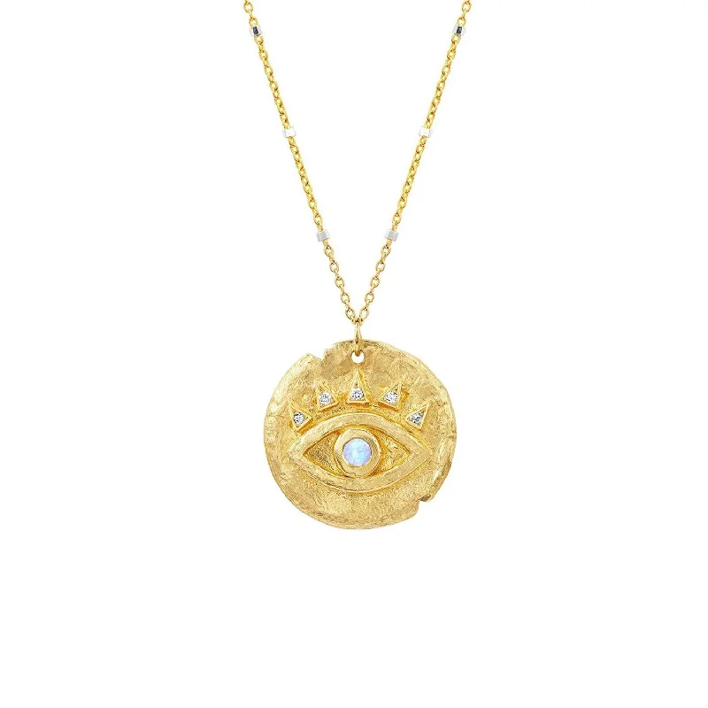 Buy More, Save More On Stunning Jewelry Pieces Moonstone Baby Eye of Protection Coin Pendant Buy More, Save More On Stunning Jewelry Pieces Moonstone Baby Eye of Protection Coin Pendant