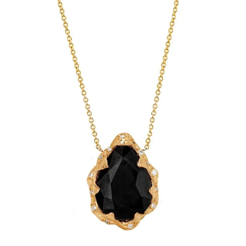 Affordable Luxury Jewelry – Style At A Great Price Queen Water Drop Onyx Necklace with Sprinkled Diamonds Affordable Luxury Jewelry – Style At A Great Price Queen Water Drop Onyx Necklace with Sprinkled Diamonds