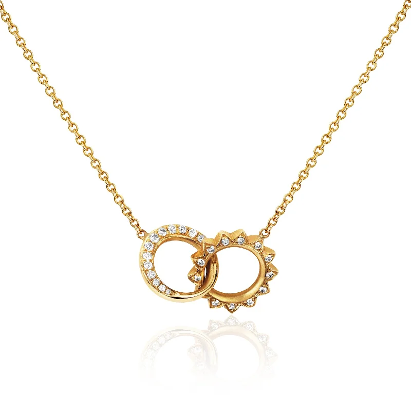 Grab Your Favorite Jewelry At The Lowest Prices Pavé Diamond Interlocking Unity Necklace Grab Your Favorite Jewelry At The Lowest Prices Pavé Diamond Interlocking Unity Necklace