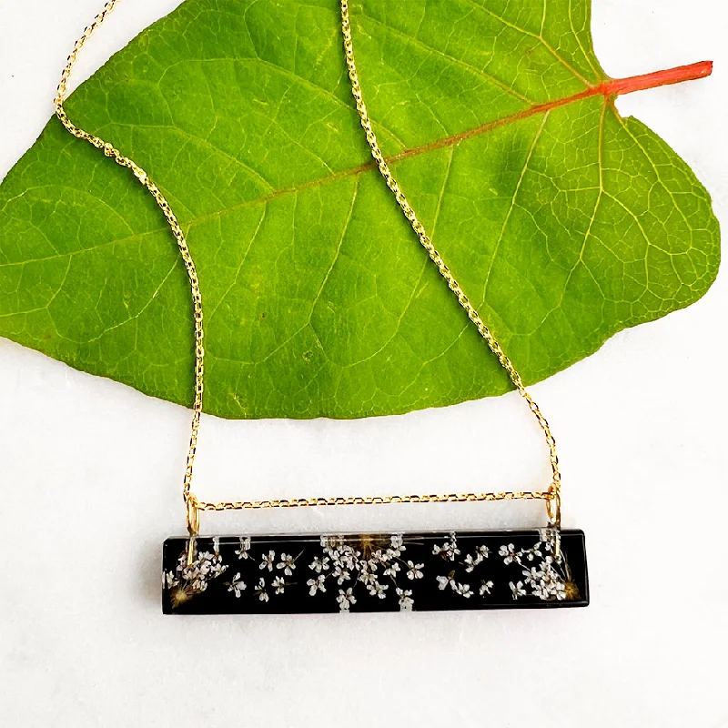 Affordable Glamour – Premium Jewelry For Less Queen Anne's Lace Eco Bar Necklace, Colombia Affordable Glamour – Premium Jewelry For Less Queen Anne's Lace Eco Bar Necklace, Colombia