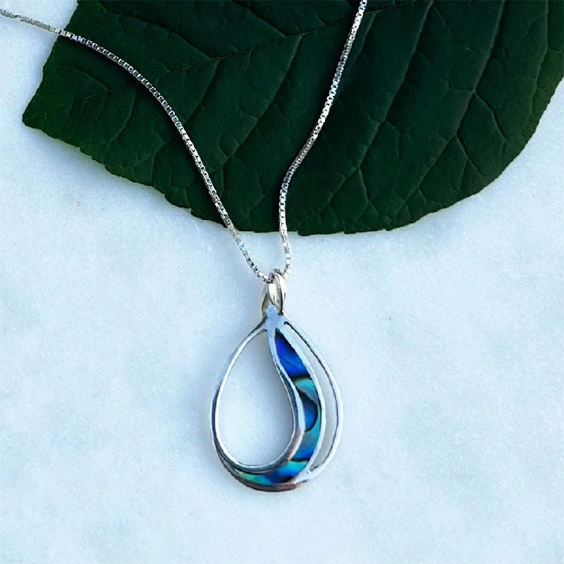 Shop Modern Jewelry Collections With Exclusive Discounts Abalone Waves Necklace - Sterling Silver, Indonesia