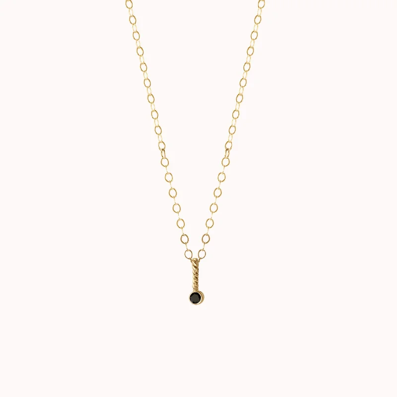 Affordable Luxury Jewelry For Every Occasion Tiny Lou Charm Necklace • Black Onyx