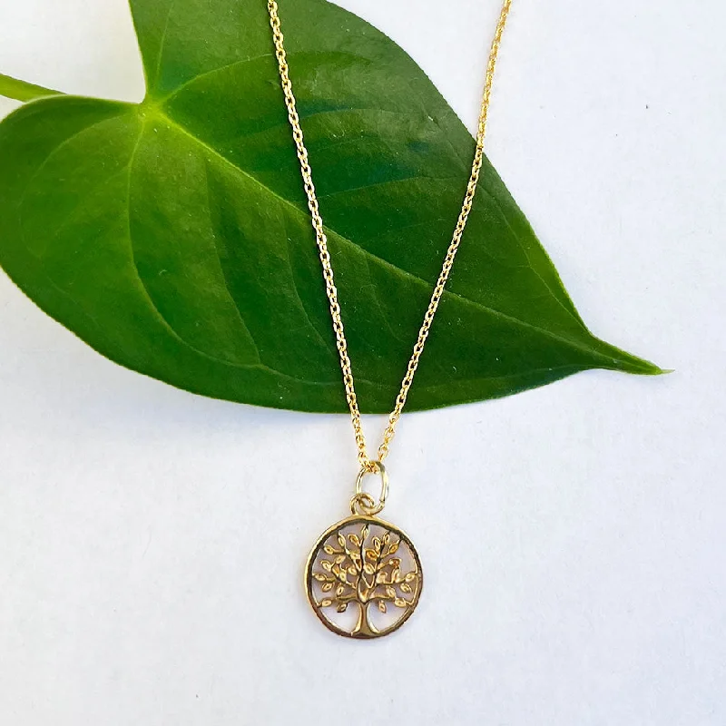 Shop Dazzling Rings, Earrings, And More At Special Discounts Tree of Life Necklace - Brass, Indonesia de Shop Dazzling Rings, Earrings, And More At Special Discounts Tree of Life Necklace - Brass, Indonesia de