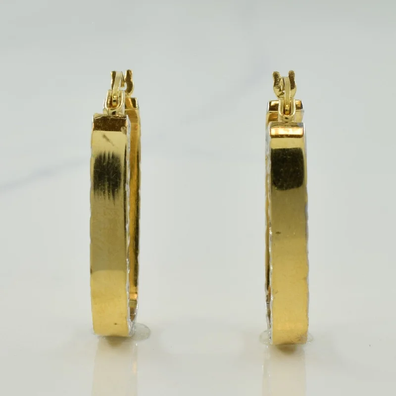 Gorgeous Jewelry, Limited-Time Savings 10k Two Tone Square Hoop Earrings |