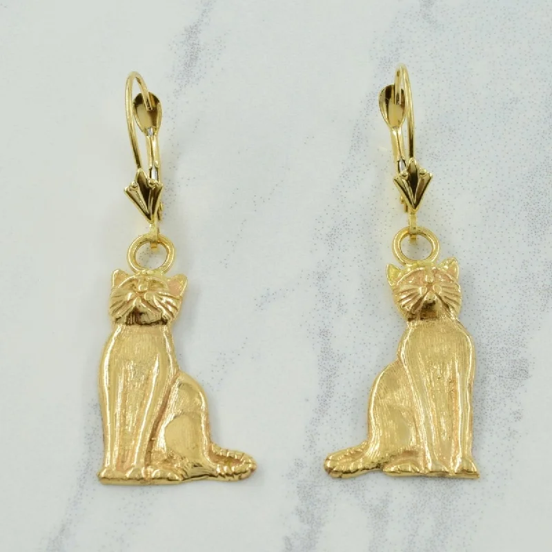 Celebrate Every Occasion With Sparkling Savings 10k Yellow Gold Cat Earrings |