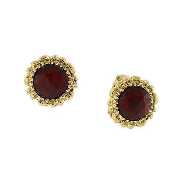 Breathtaking Jewelry, Breathtaking Prices 1928 Jewelry Red Crystal Button Clip On Earrings Breathtaking Jewelry, Breathtaking Prices 1928 Jewelry Red Crystal Button Clip On Earrings