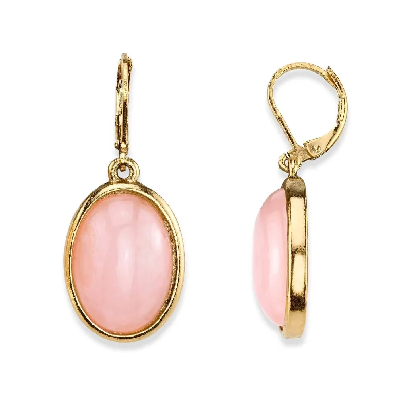 Timeless Jewelry At Special Discount Rates 1928 Jewelry Oval Gemstone Drop Earrings