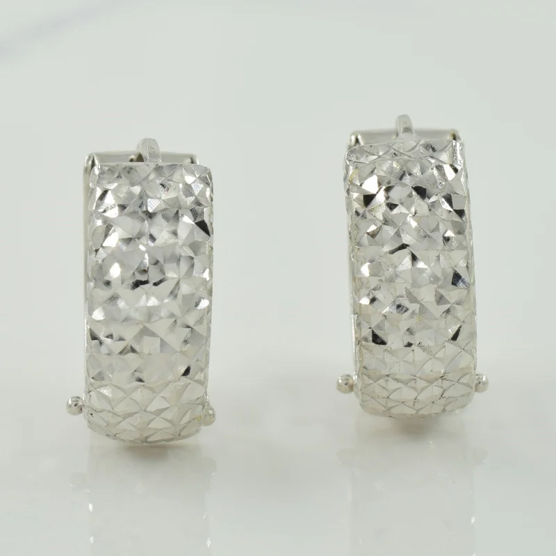 Exclusive Jewelry Sale – Limited-Time Discounts 14k White Gold Textured Huggie Earrings | Exclusive Jewelry Sale – Limited-Time Discounts 14k White Gold Textured Huggie Earrings |