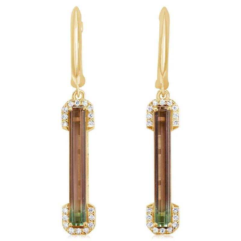 Discover Unique Jewelry With Special Limited-Time Offers 14K Yellow Gold Bi-Color Tourmaline/Diamond Earrings Discover Unique Jewelry With Special Limited-Time Offers 14K Yellow Gold Bi-Color Tourmaline/Diamond Earrings