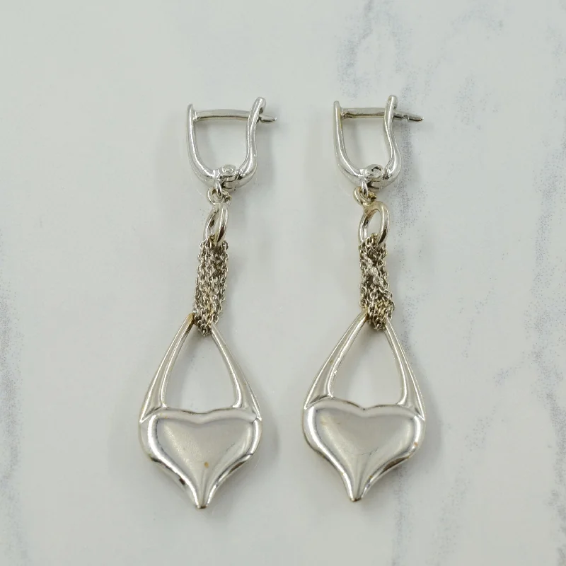 Make Your Outfit Shine With Discounted Jewelry 18k White Gold Drop Heart Earrings | Make Your Outfit Shine With Discounted Jewelry 18k White Gold Drop Heart Earrings |