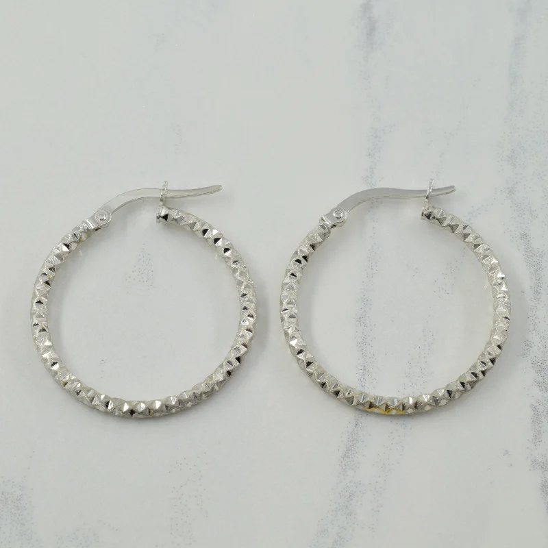 Unmissable Jewelry Sale – Shop Before It's Too Late 18k White Gold Hoop Earrings |