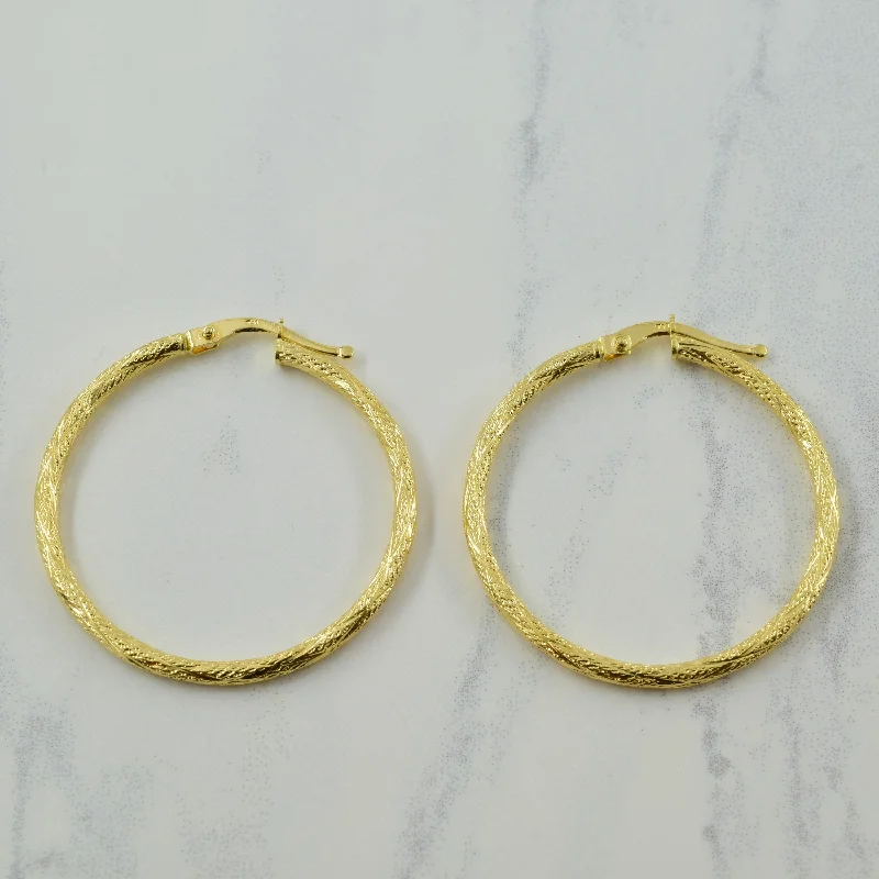 Your Perfect Accessory Now At The Best Price 18k Yellow Gold Hoop Earrings |